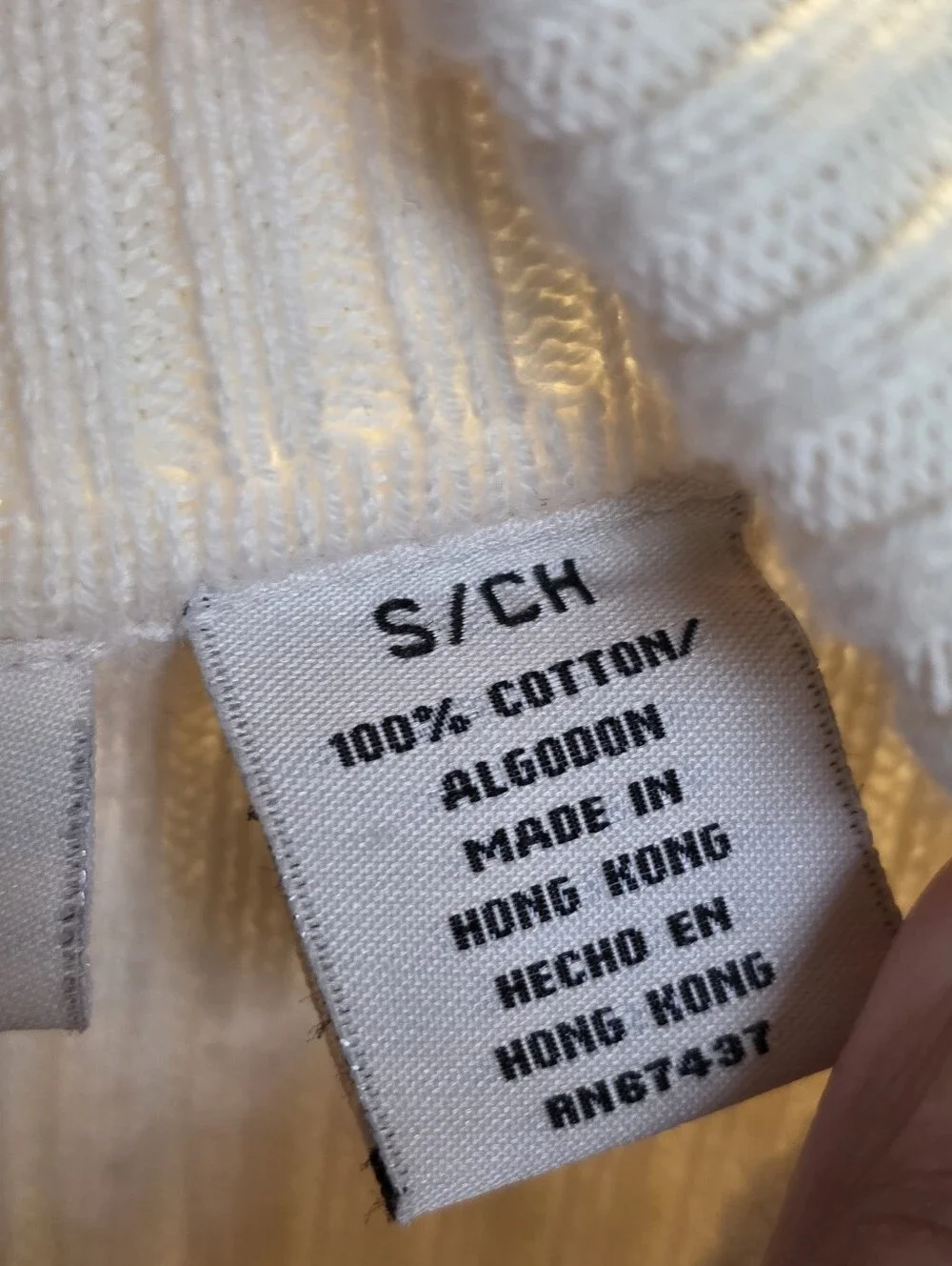 Polo Ralph Lauren cream ribbed